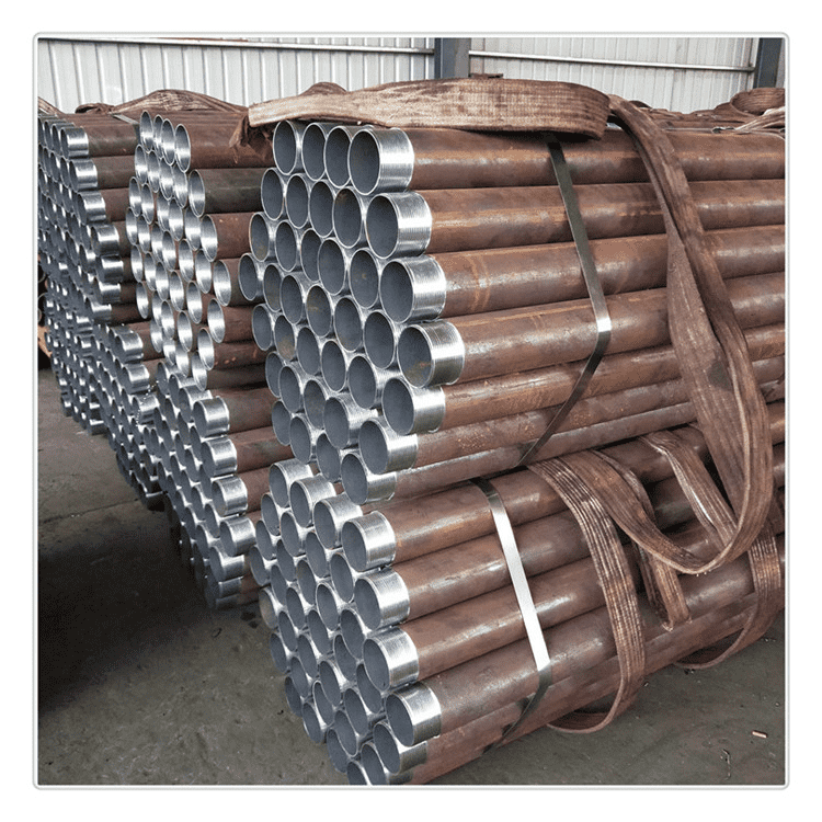 Double-head external threaded steel pipe  plum blossom hole grouting pipe  fixed anchor pipe (5)